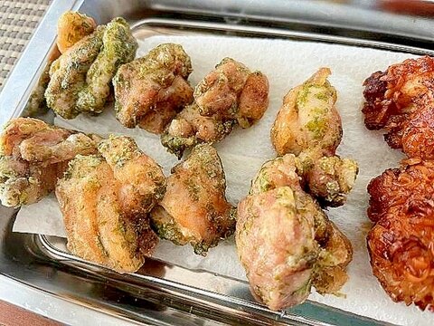 お弁当にのり塩から揚げ